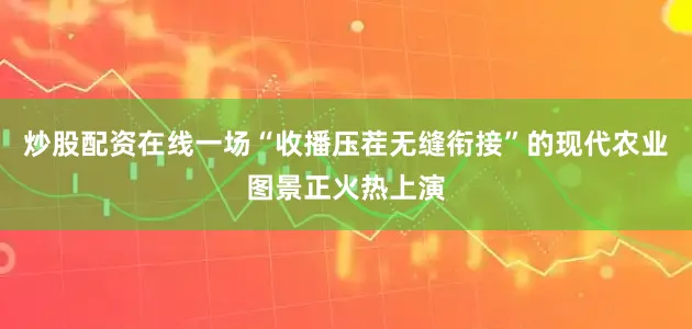 炒股配资在线一场“收播压茬无缝衔接”的现代农业图景正火热上演