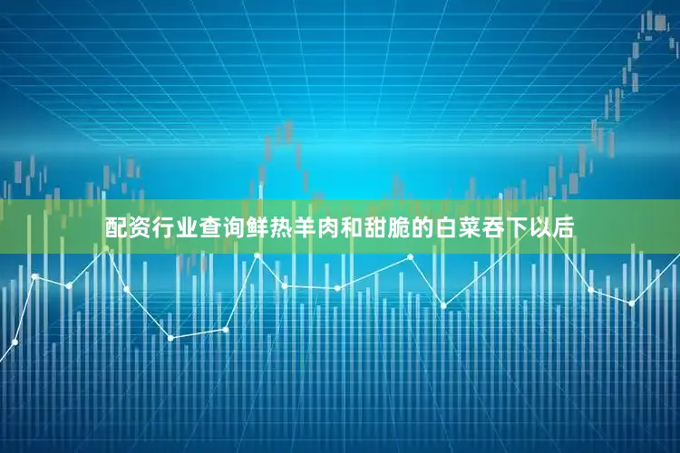 配资行业查询鲜热羊肉和甜脆的白菜吞下以后